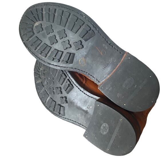 Strivers Row by Hoax Cognac Brown Wingtip leather lace up Boots size 44 - Picture 3 of 11